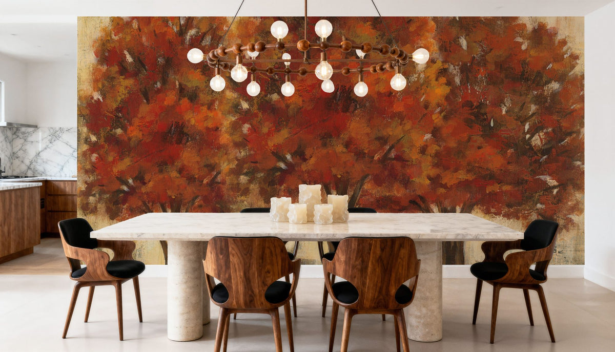 Glowing Trees Trio Mural Wallpaper - room preview 03