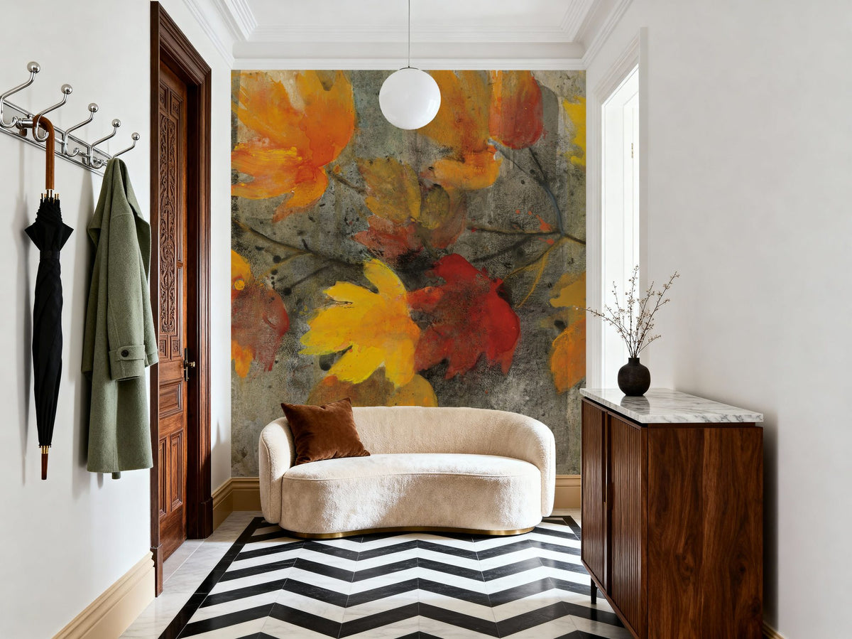 Autumn Rain Mural Wallpaper - room preview 03