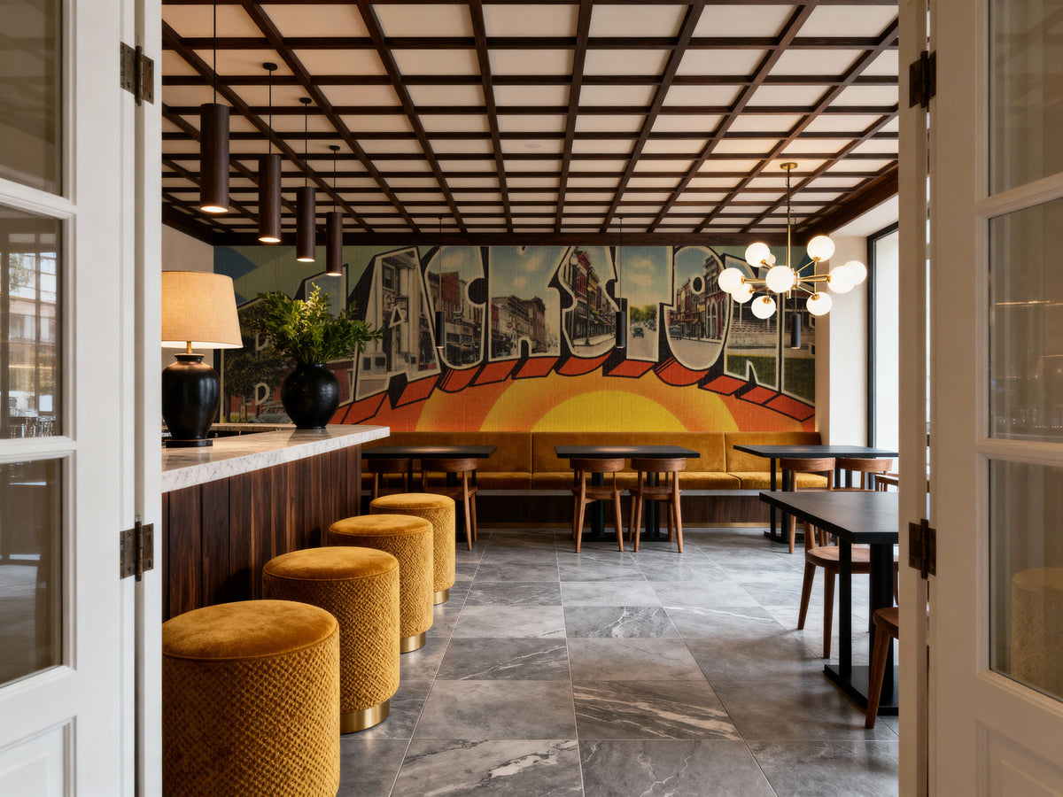 Greetings From Blackstone Mural Wallpaper - room preview 03