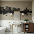 Spokane Washington Skyline Concrete Mural Wallpaper - room preview 03