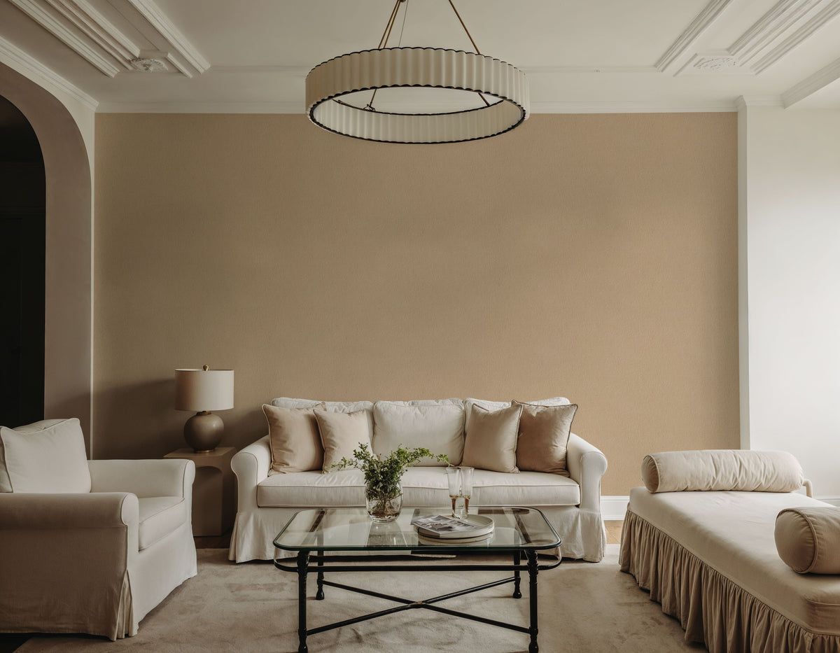 Faux Sand Stucco Finish, Beige Mural Wallpaper - room preview 03