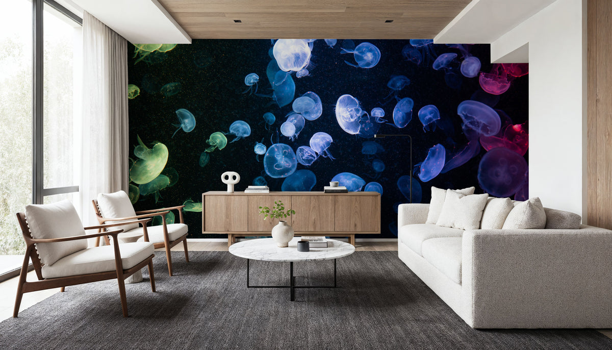 Jellyfish Disco Mural Wallpaper - room preview 03