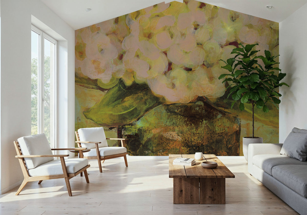Potted Hydrangea Mural Wallpaper - room preview 03