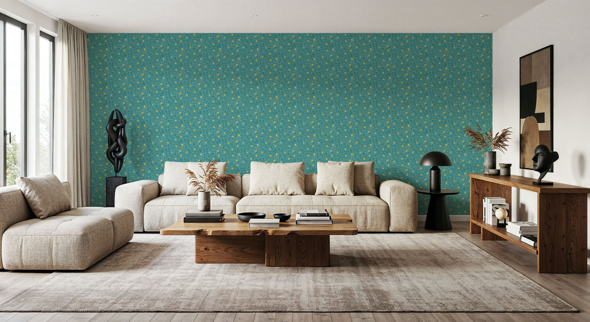 Cool Fluid Flowers Mural Wallpaper - room preview 03