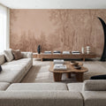 Forest Immersion Pale Terra Mural Wallpaper - room preview 03