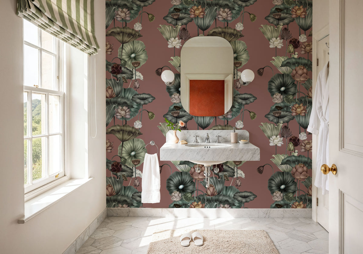 Magical Lotus, Rose Mural Wallpaper - room preview 03