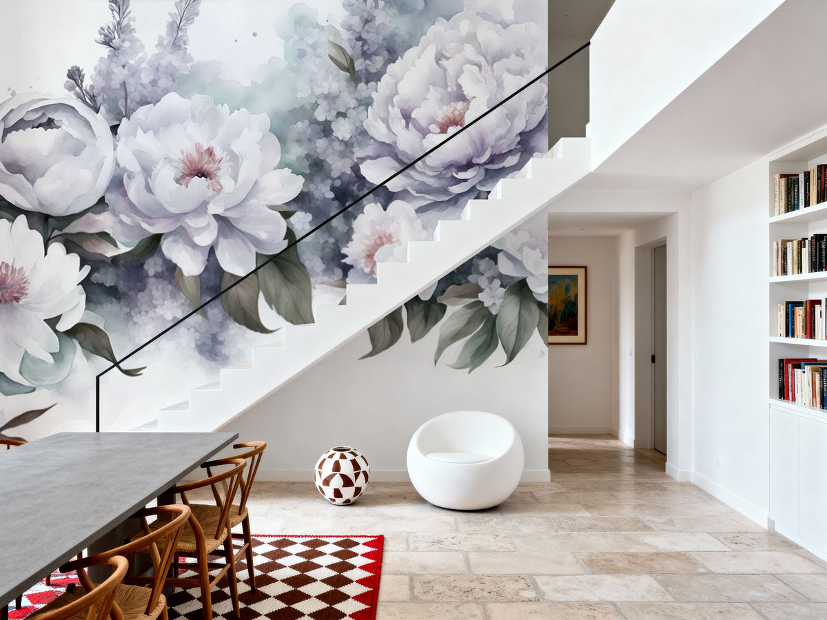 Peony Melody Romantic Mural Wallpaper - room preview 03