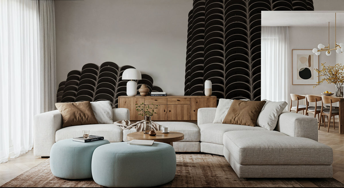 Chicago Skyline Marina City II Mural Wallpaper - room preview 03