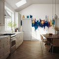Lahore Pakistan Skyline Blue & Bronze Mural Wallpaper - room preview 03