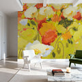 Red and Olive Celebration Mural Wallpaper - room preview 03