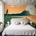 Travel Mauritius Sunset Mural Wallpaper - room preview 03
