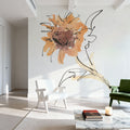 Apricot Sunflower I Mural Wallpaper - room preview 03