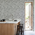 Negative Leaf, Stone Mural Wallpaper - room preview 03