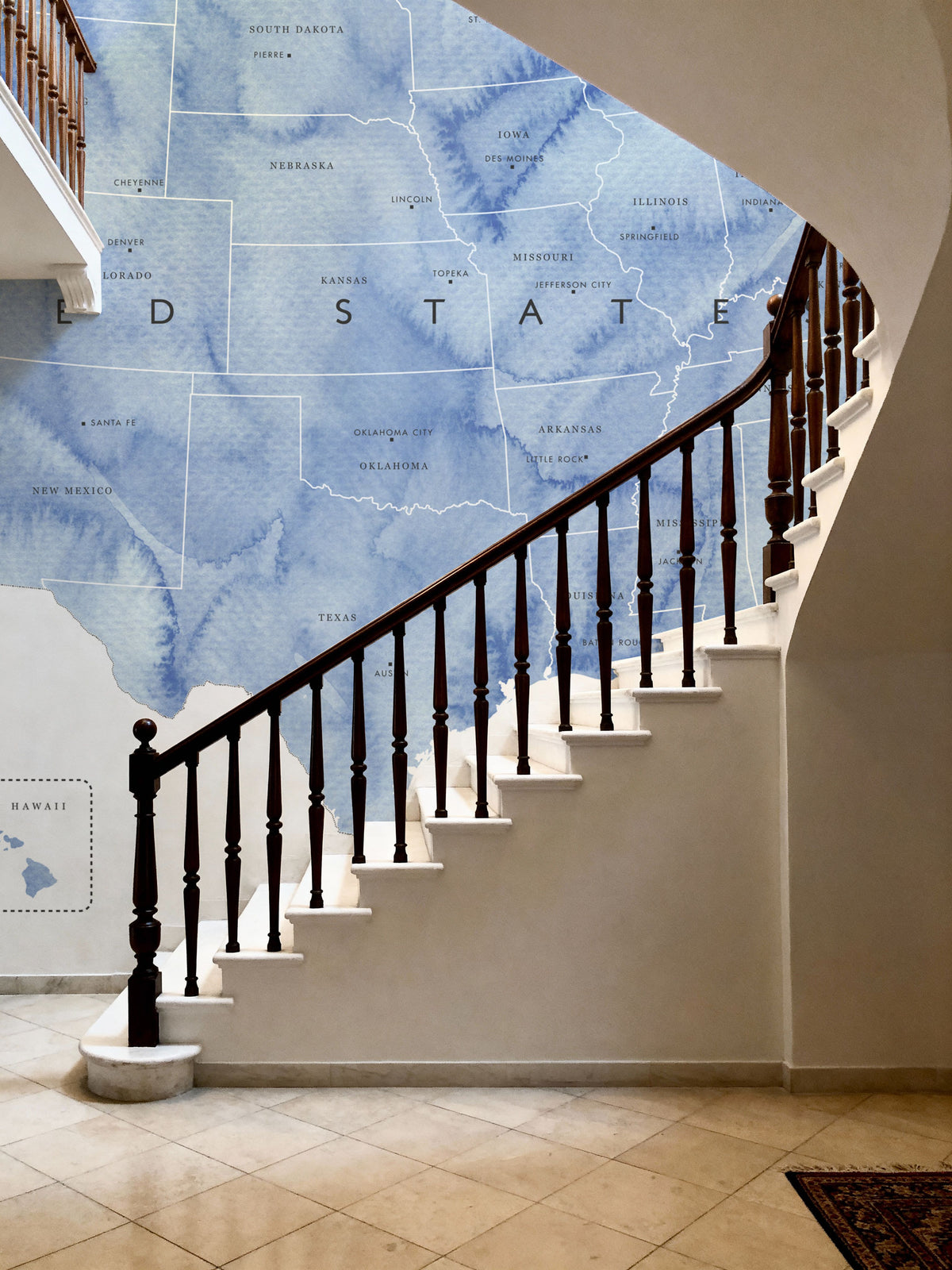 US State Map - Iria Mural Wallpaper - room preview 03