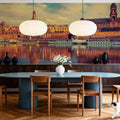 Dresden Reflecion in Elbe River Mural Wallpaper - room preview 03