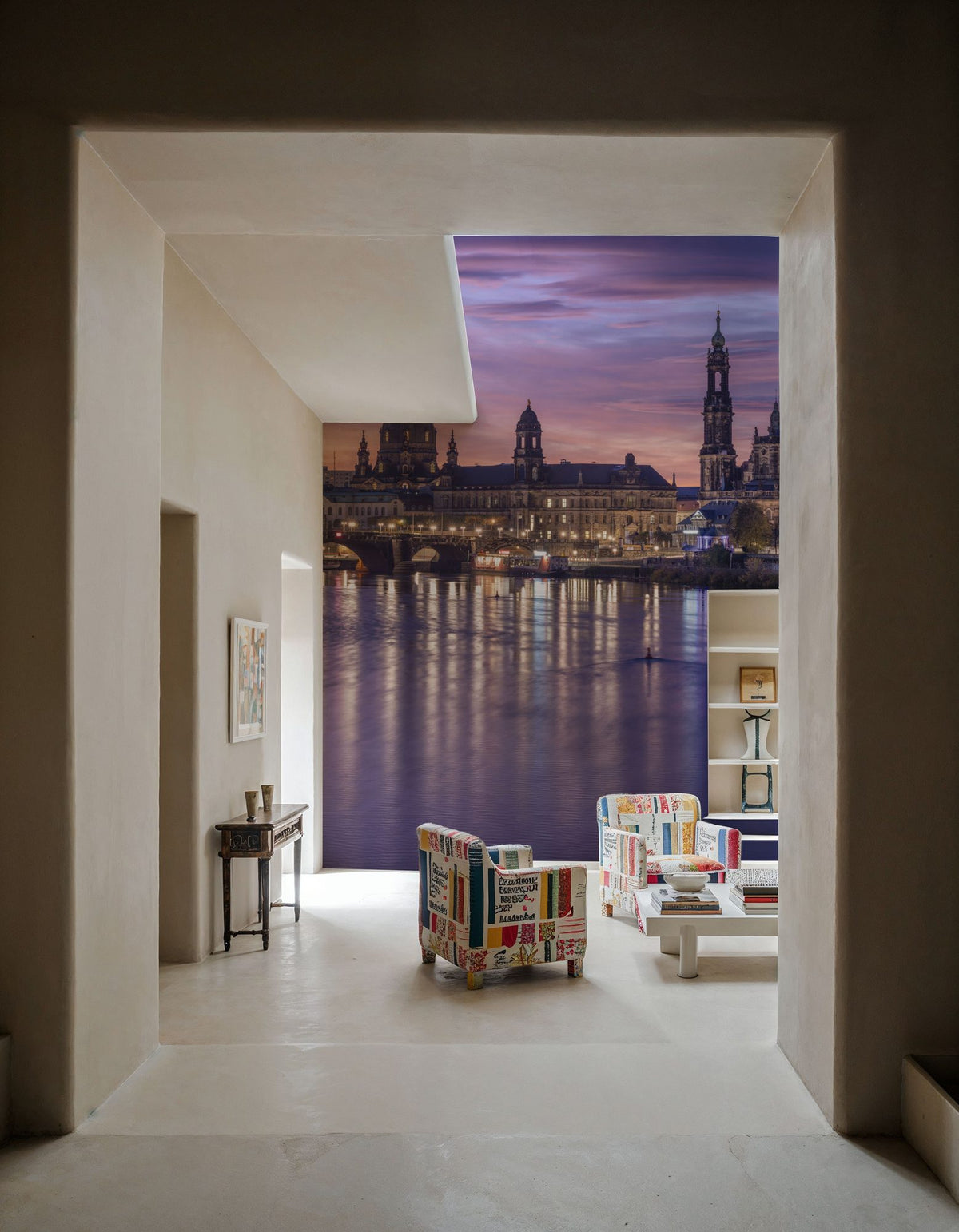 Twilight Skyline Mural Wallpaper - room preview 03