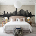 Edmonton Canada Skyline Concrete Mural Wallpaper - room preview 03