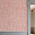 Mottled Linen Effect, Rose Pink Mural Wallpaper - room preview 03