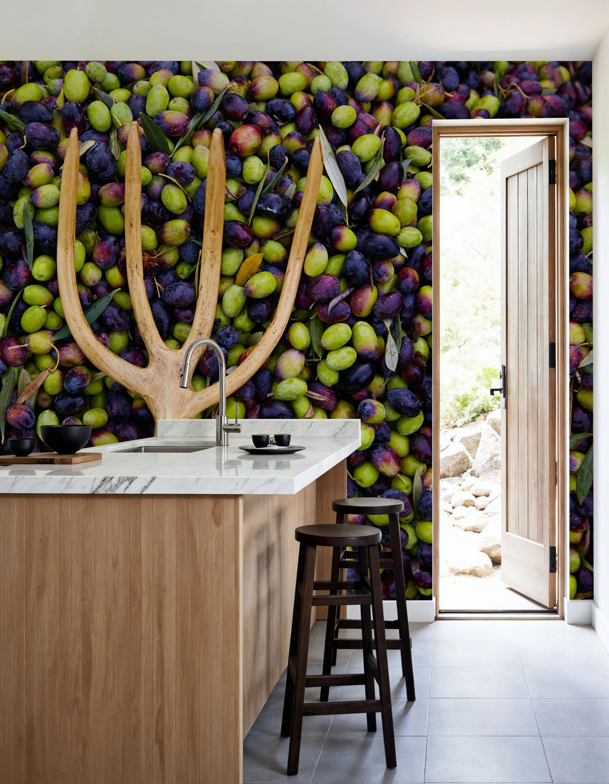 Picking Olives Mural Wallpaper - room preview 03