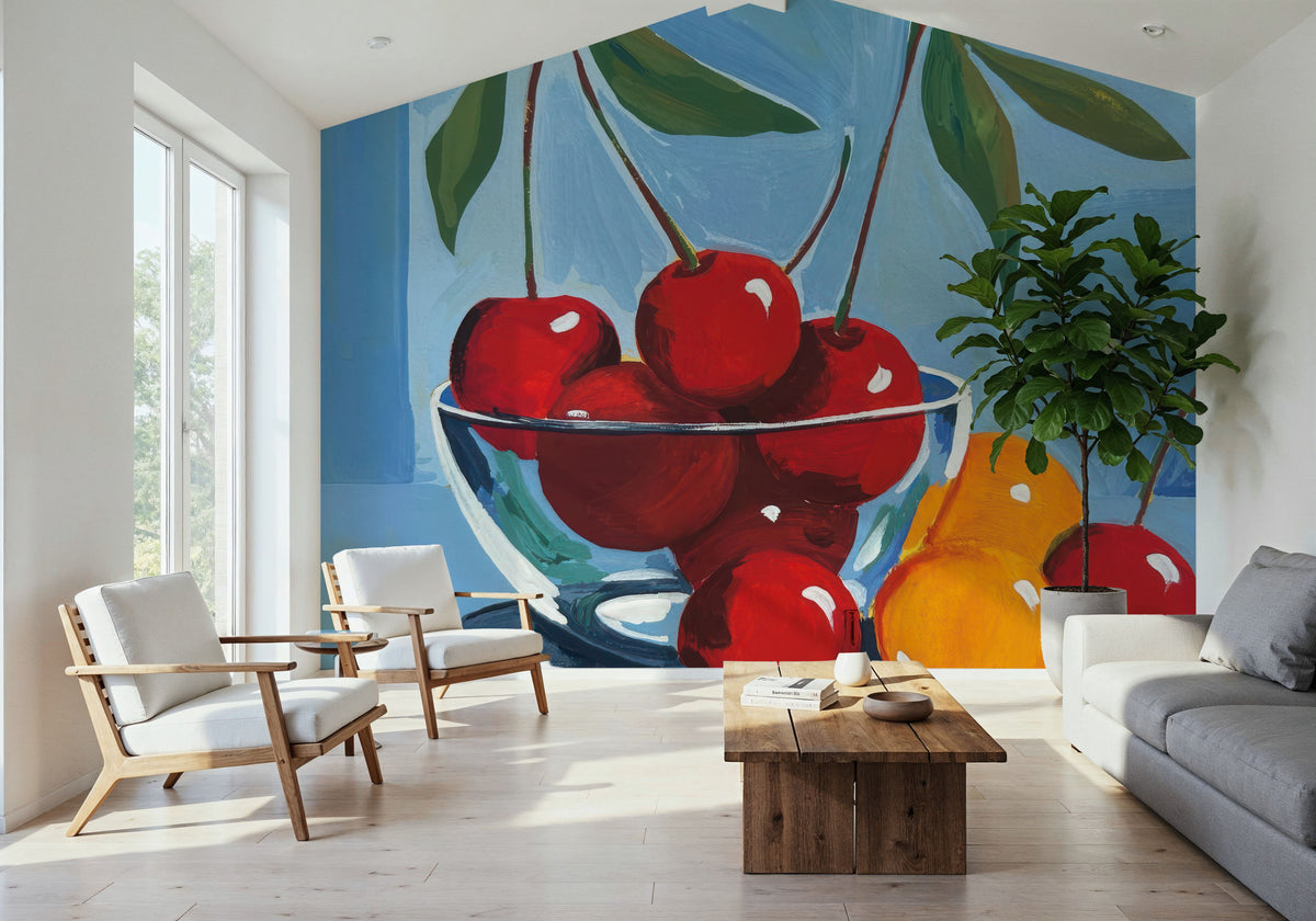Bowl of Cherries Mural Wallpaper - room preview 03