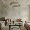 Flower Silhouette Yellow Mural Wallpaper - room preview 03