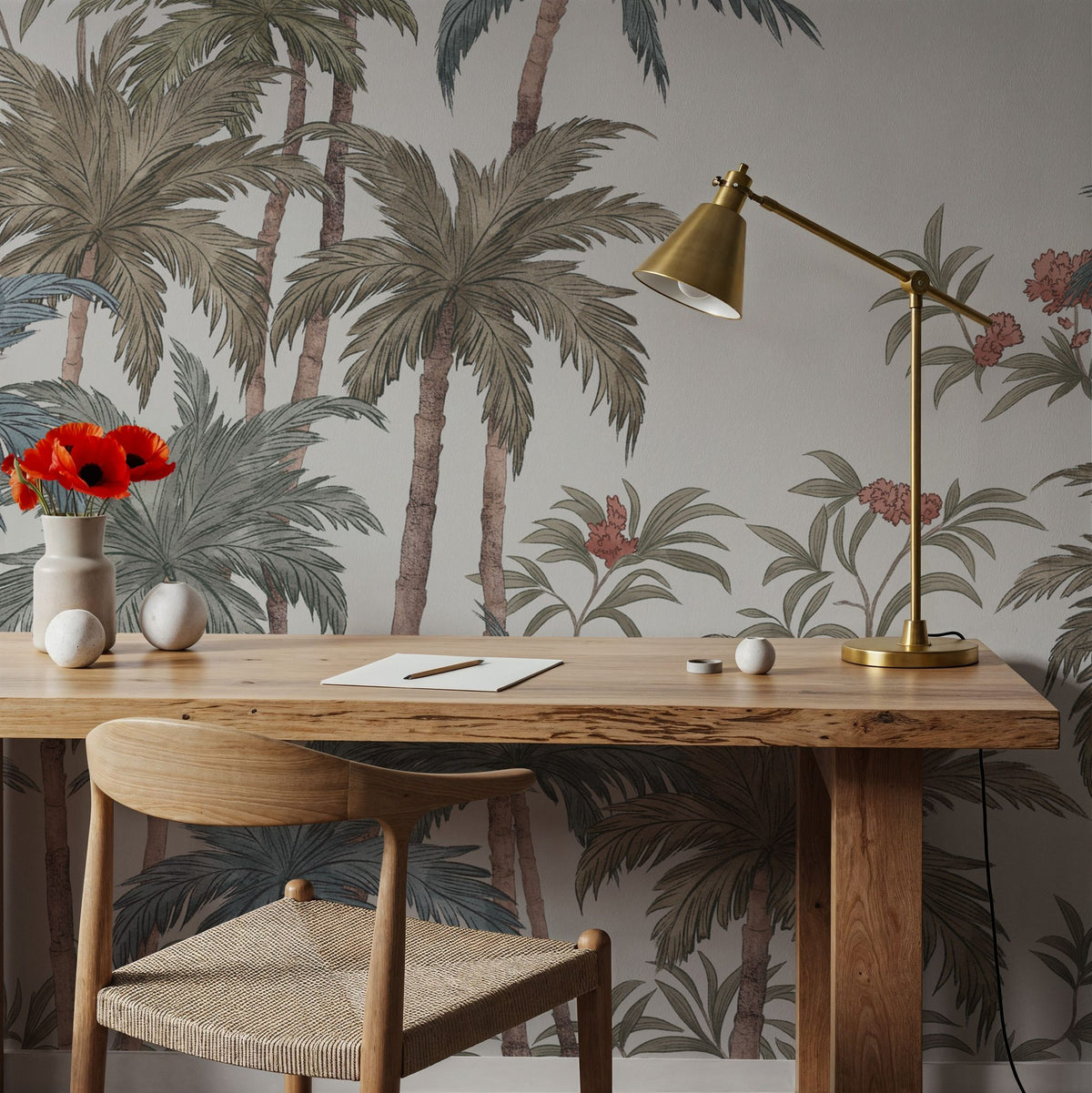 Palm Abode, Bright Mural Wallpaper - room preview 03