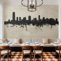 Jersey City New York Skyline Concrete Mural Wallpaper - room preview 03