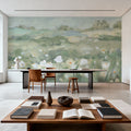 Field of White Mural Wallpaper - room preview 03