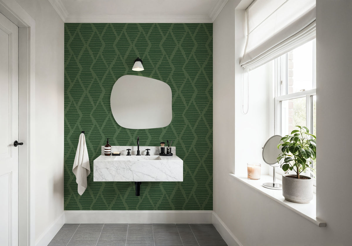 Harvest Time Green Mural Wallpaper - room preview 03