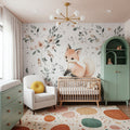 Fox Flower Mural Wallpaper - room preview 03