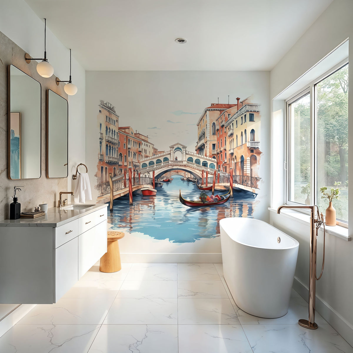 Water Under the Bridge Mural Wallpaper - room preview 03