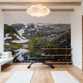 Mountain Stream Reflection Mural Wallpaper - room preview 03