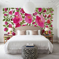 Rose Blooms Mural Wallpaper - Red Tone - room preview 03