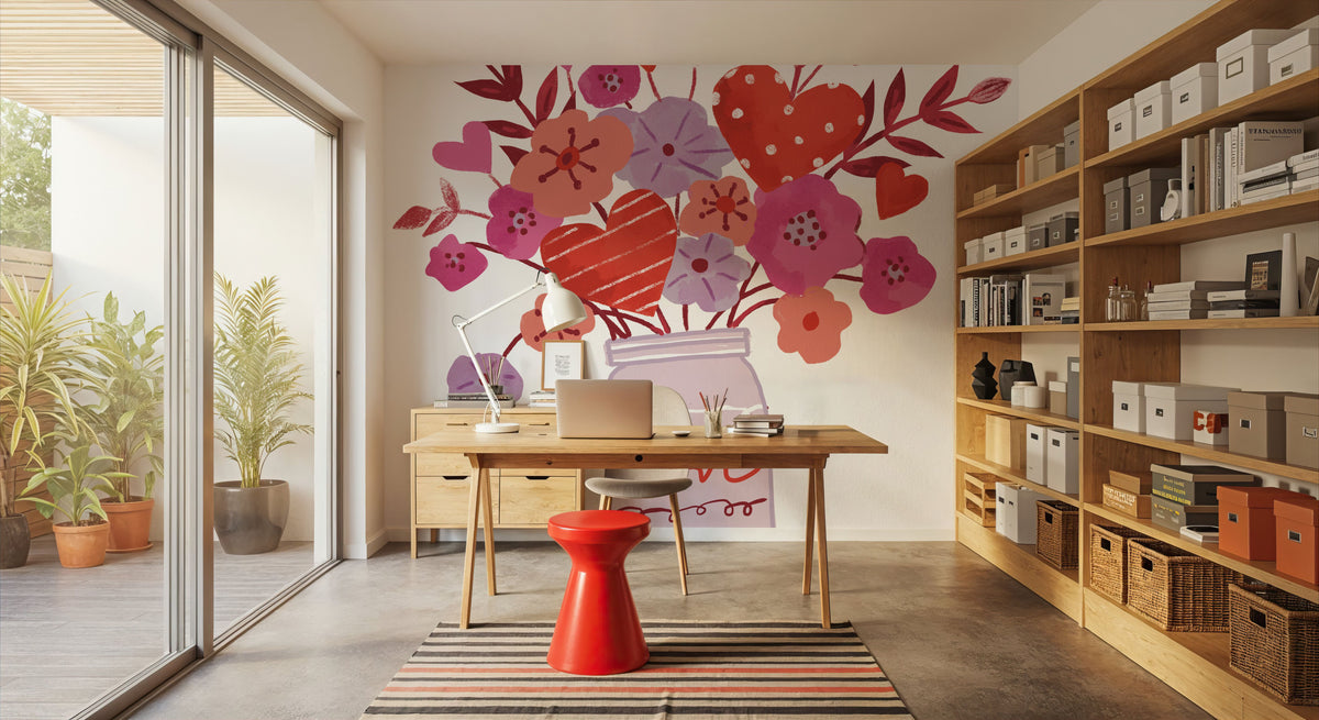Love You V Mural Wallpaper - room preview 03
