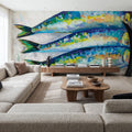 Fish Trio Mural Wallpaper - room preview 03