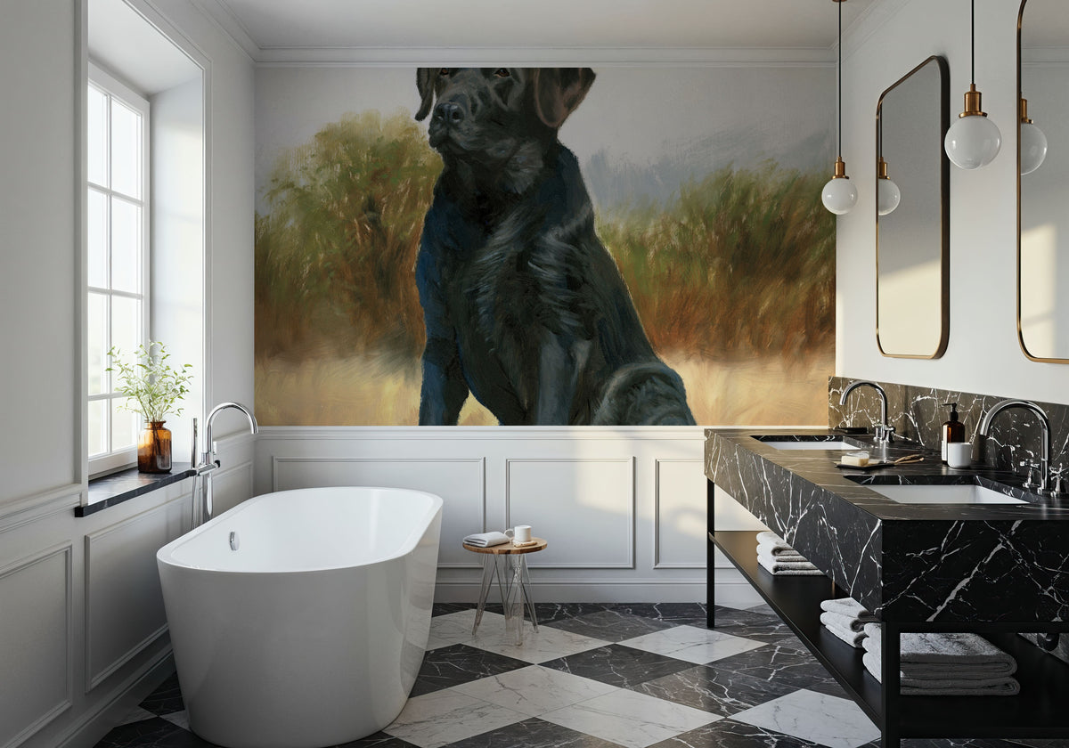Hunting Dog Lab Mural Wallpaper - room preview 03