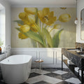 Yellow French Tulips Mural Wallpaper - room preview 03