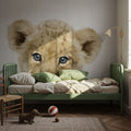 Peekaboo Baby Lion Mural Wallpaper - room preview 03