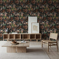 Deep Sea, Graphite Mural Wallpaper - room preview 03