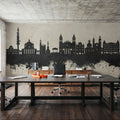 Pamplona Spain Skyline Concrete Mural Wallpaper - room preview 03