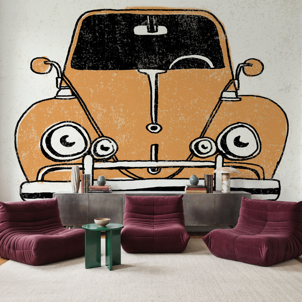 Road Trip Beetle Mural Wallpaper - room preview 03