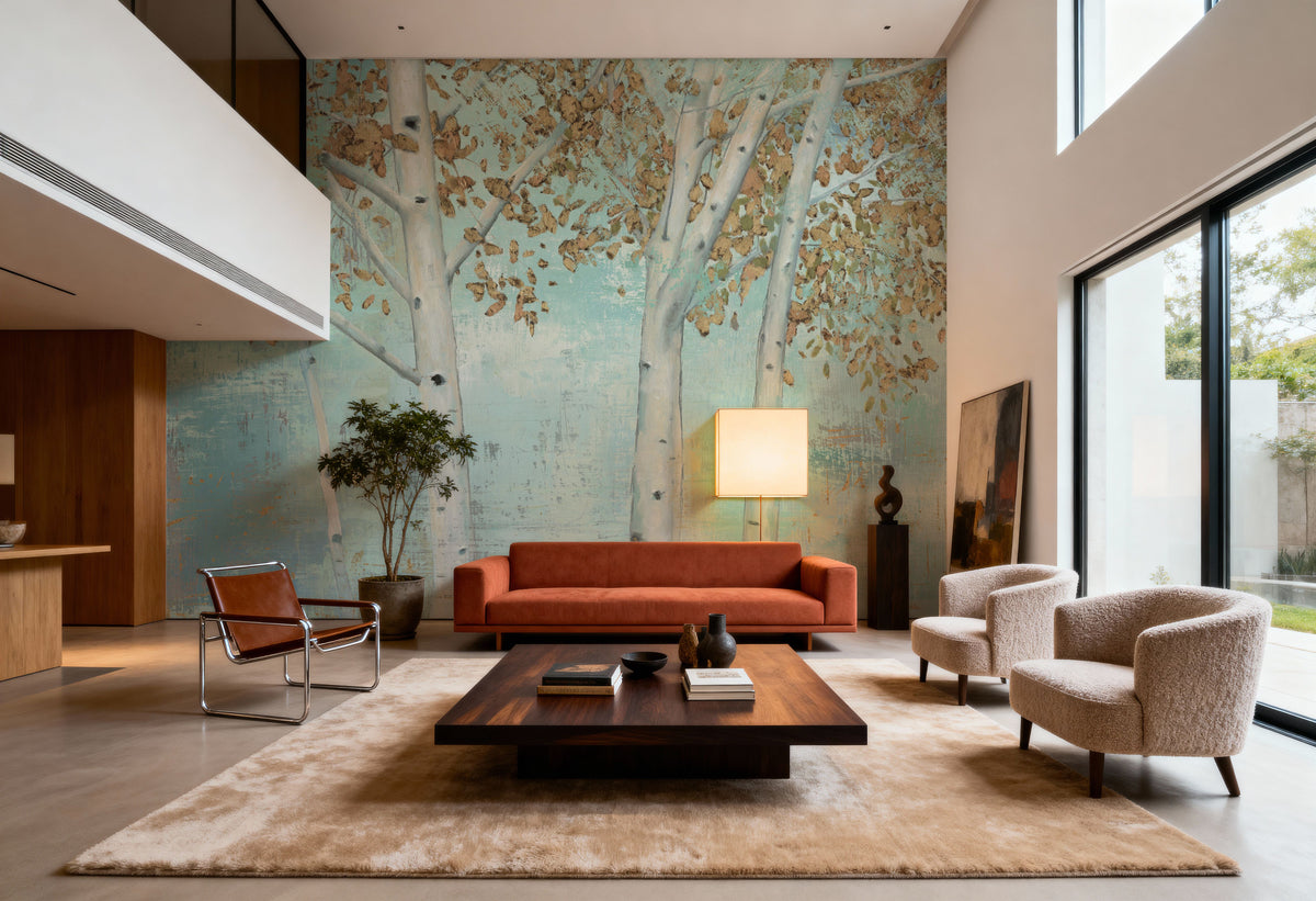 Bright Forest Mural Wallpaper - room preview 03