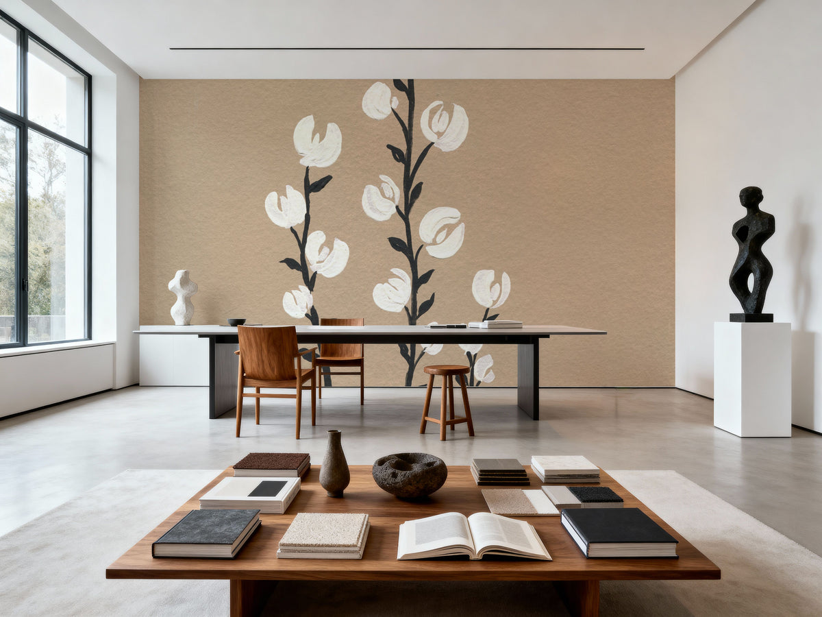 Petite Floral I Mural Wallpaper - room preview 03