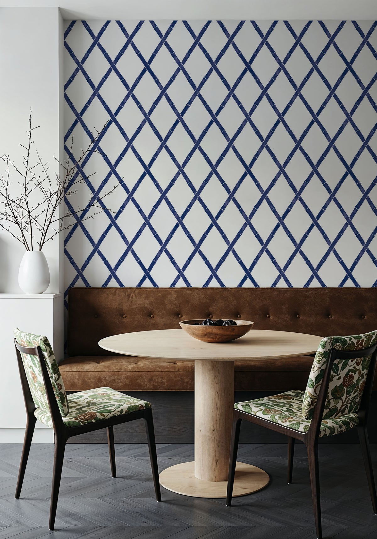 Sino Shapes White Mural Wallpaper - room preview 03