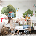 Treehouse Carnival Mural Wallpaper - room preview 03