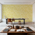 Fern Cut-Outs Pattern, Citrus Mural Wallpaper - room preview 03