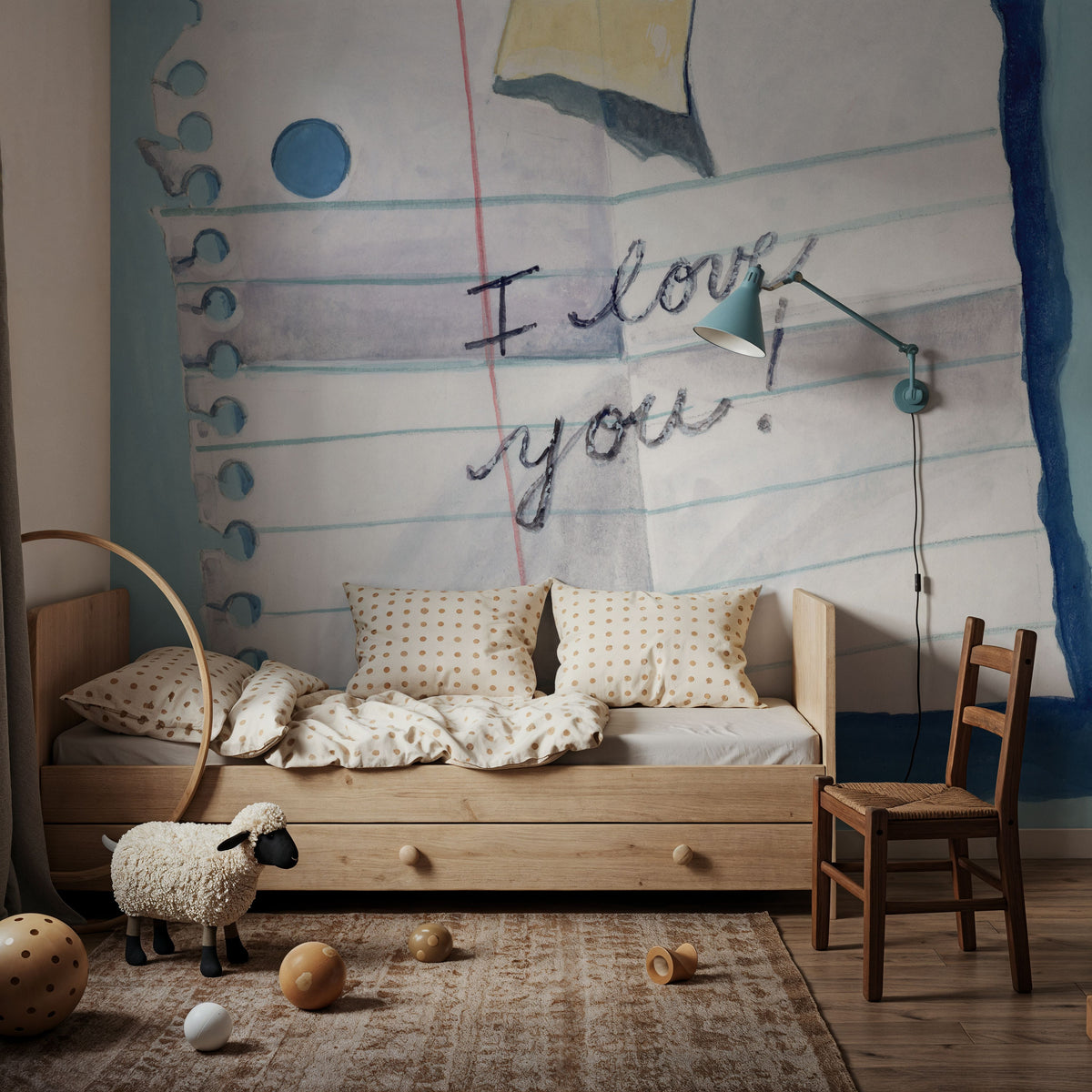 Remember I Love You Mural Wallpaper - room preview 03