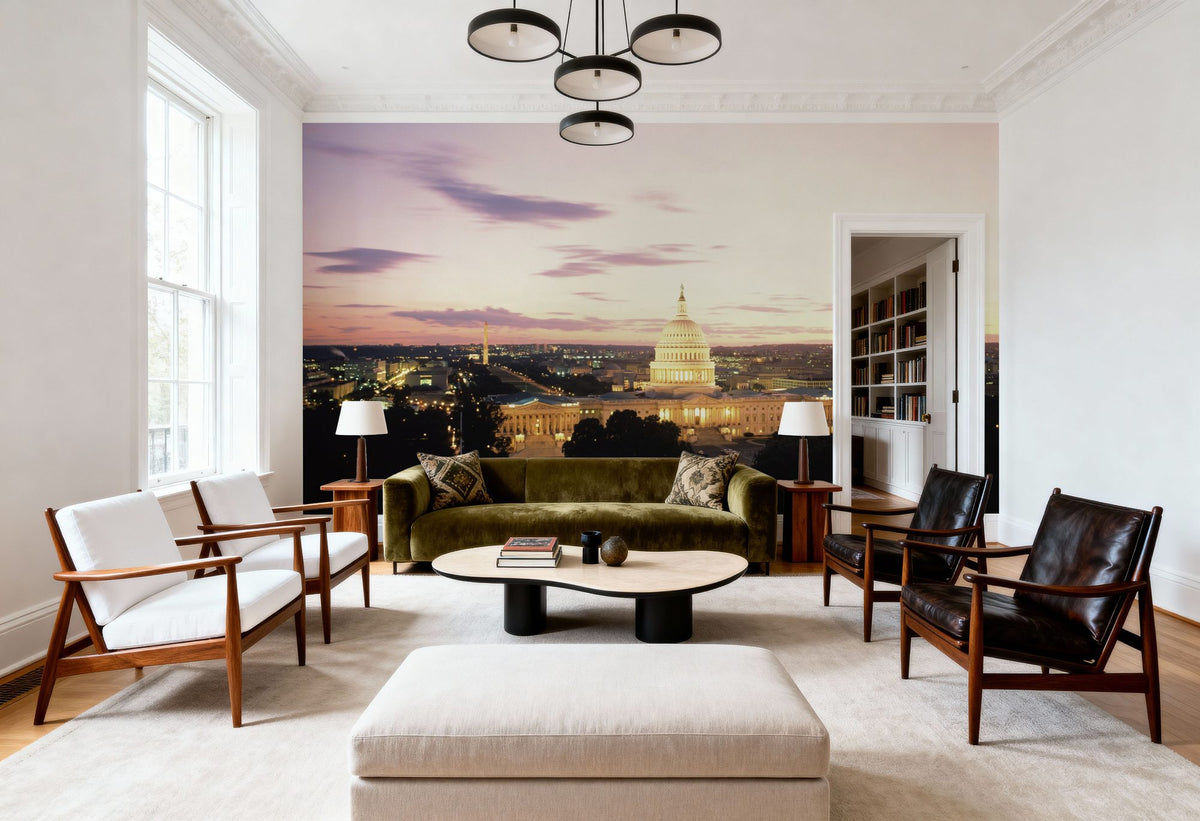 Illuminated Dome Sunset Mural Wallpaper - room preview 03