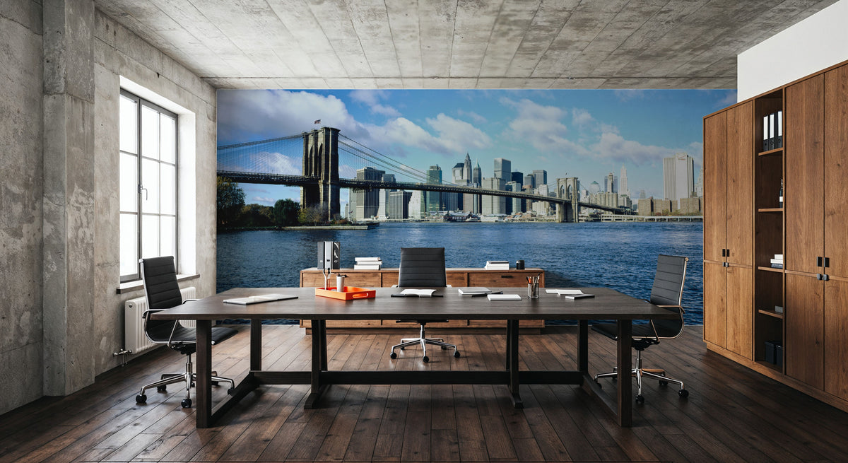 Urban Crossing Blue Mural Wallpaper - room preview 03