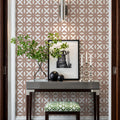 Zelij Simple Flowers Mural Wallpaper - room preview 03